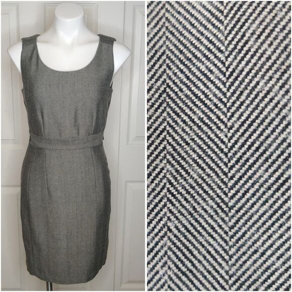 H&M herringbone sheath dress sz 8 - Picture 1 of 9